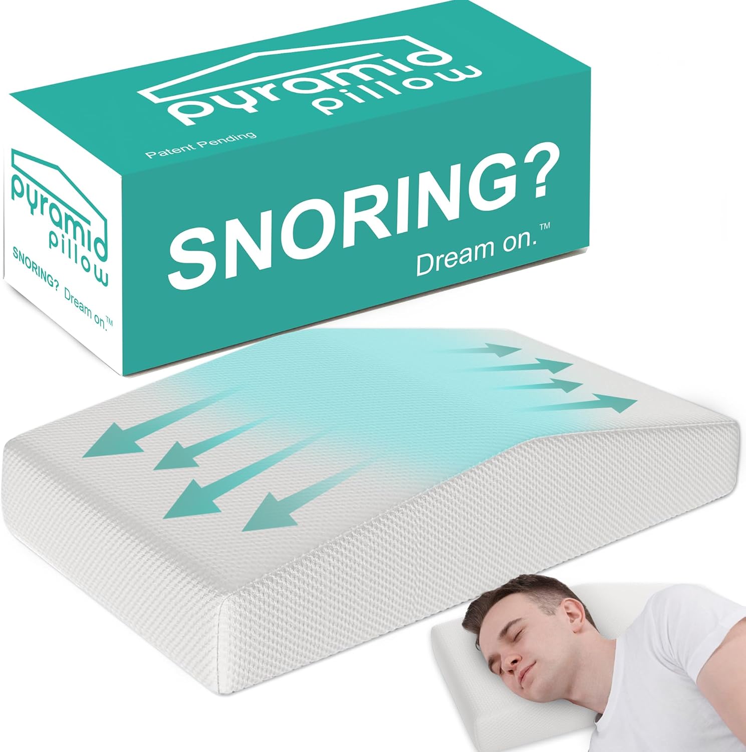 Pyramid Pillow - Anti-Snoring Aid for Side Sleepers