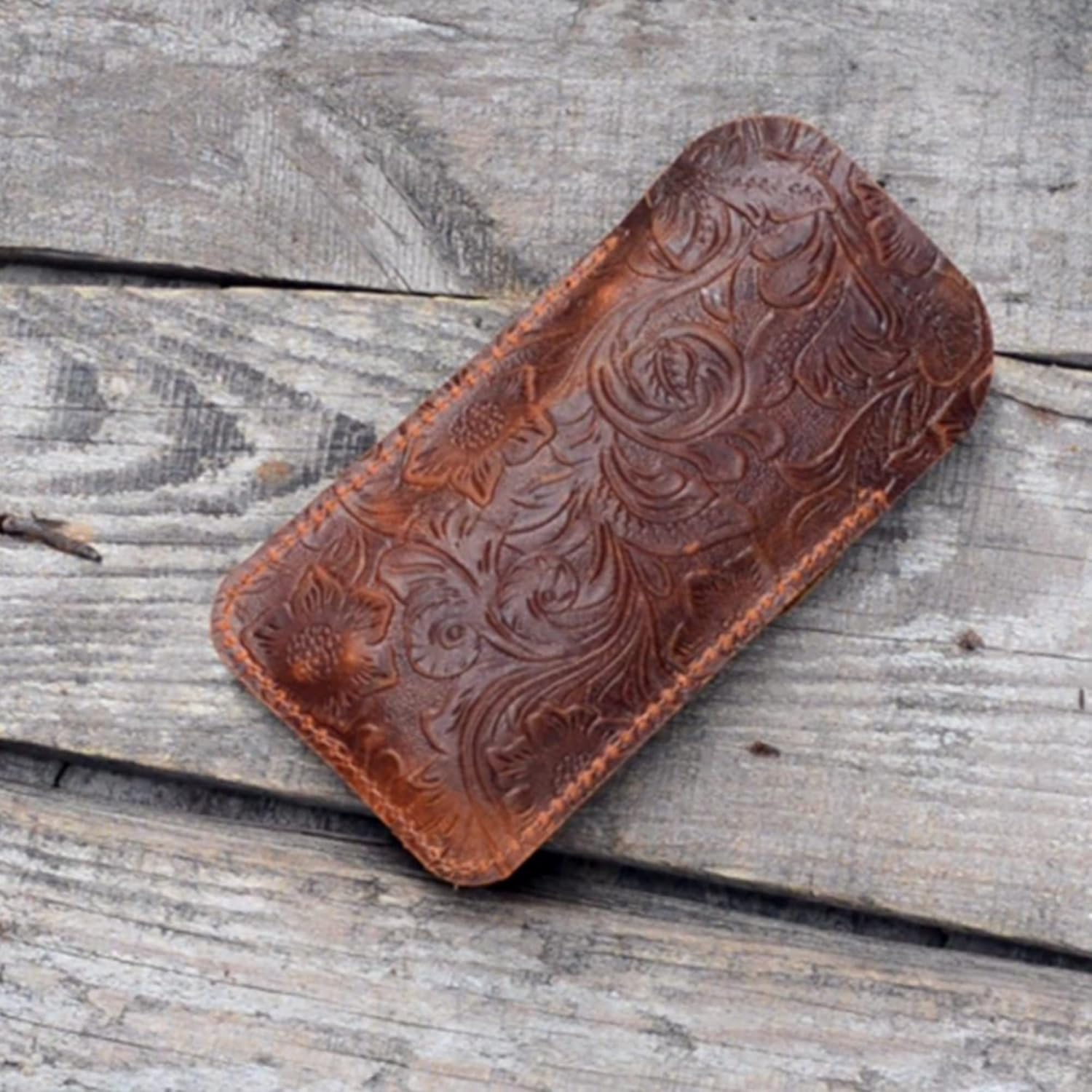 JJNUSA Leather EDC Pocket Slip - Knife Sleeve Pen Holder