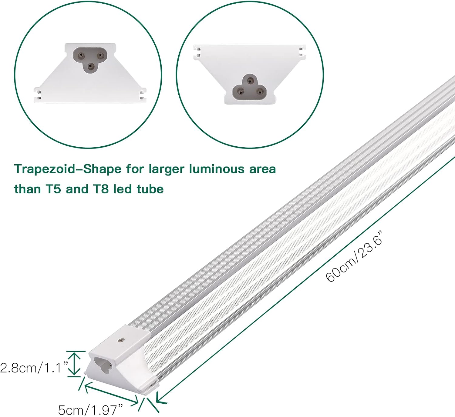 SZHLUX 6 Pack LED Shop Light 2FT 30W 4350LM Daylight White