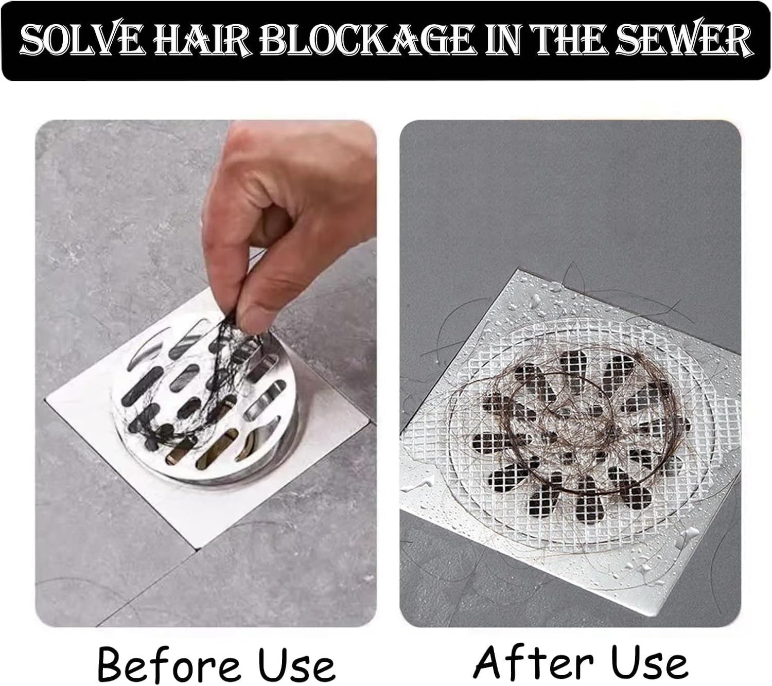 15Pack Disposable Shower Hair Catcher Waterproof Stickers