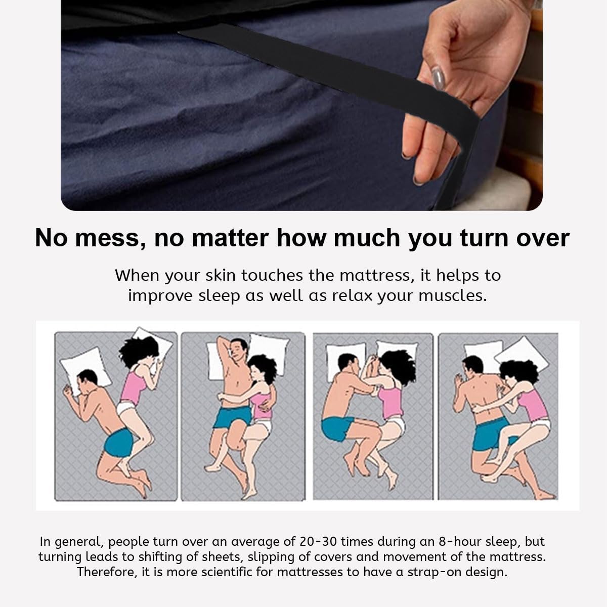 LOSUVERO Grounding Mat for Bed - Breathable Carbon Leatherette
