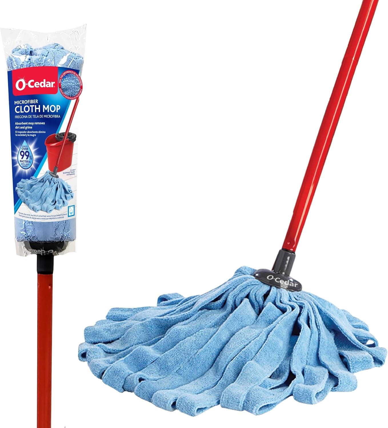 O-Cedar Microfiber Cloth Wet Mop BlueRed