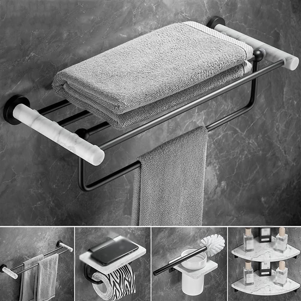 Luxury Natural Marble Towel Rack Set