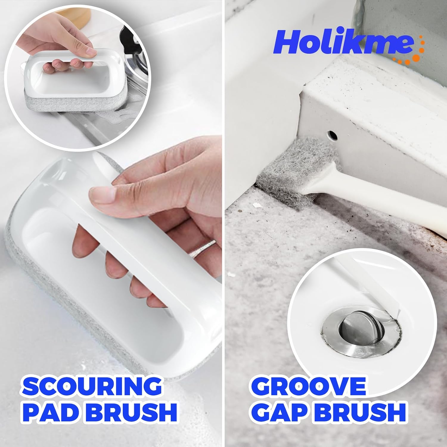 Holikme 5Pack Kitchen Cleaning Brush Set Green