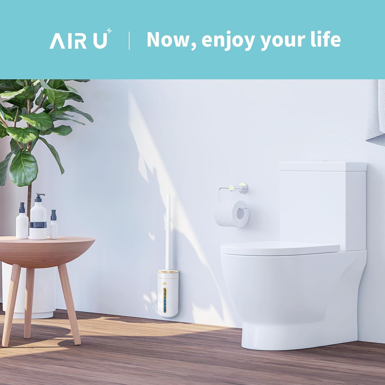 AIR U Toilet Brush Starter Kit with 24 Refills