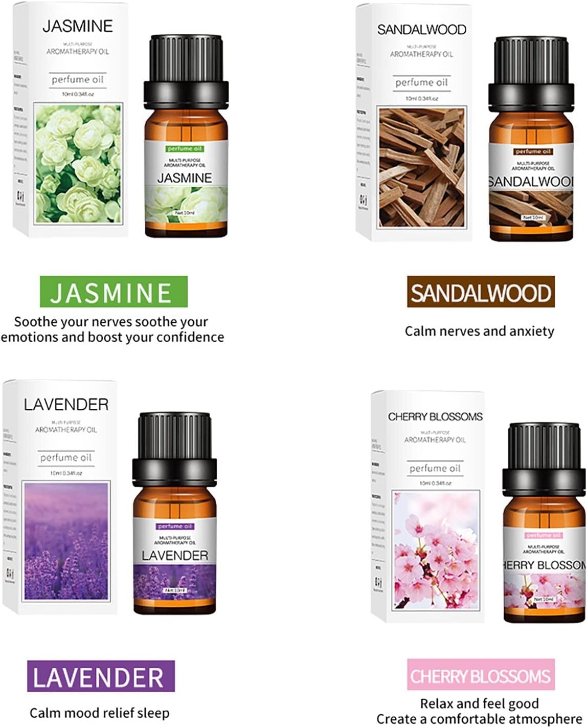 Aromatherapy Essential Oil Set - 1 Fl Oz for Diffusers Massage Relaxation