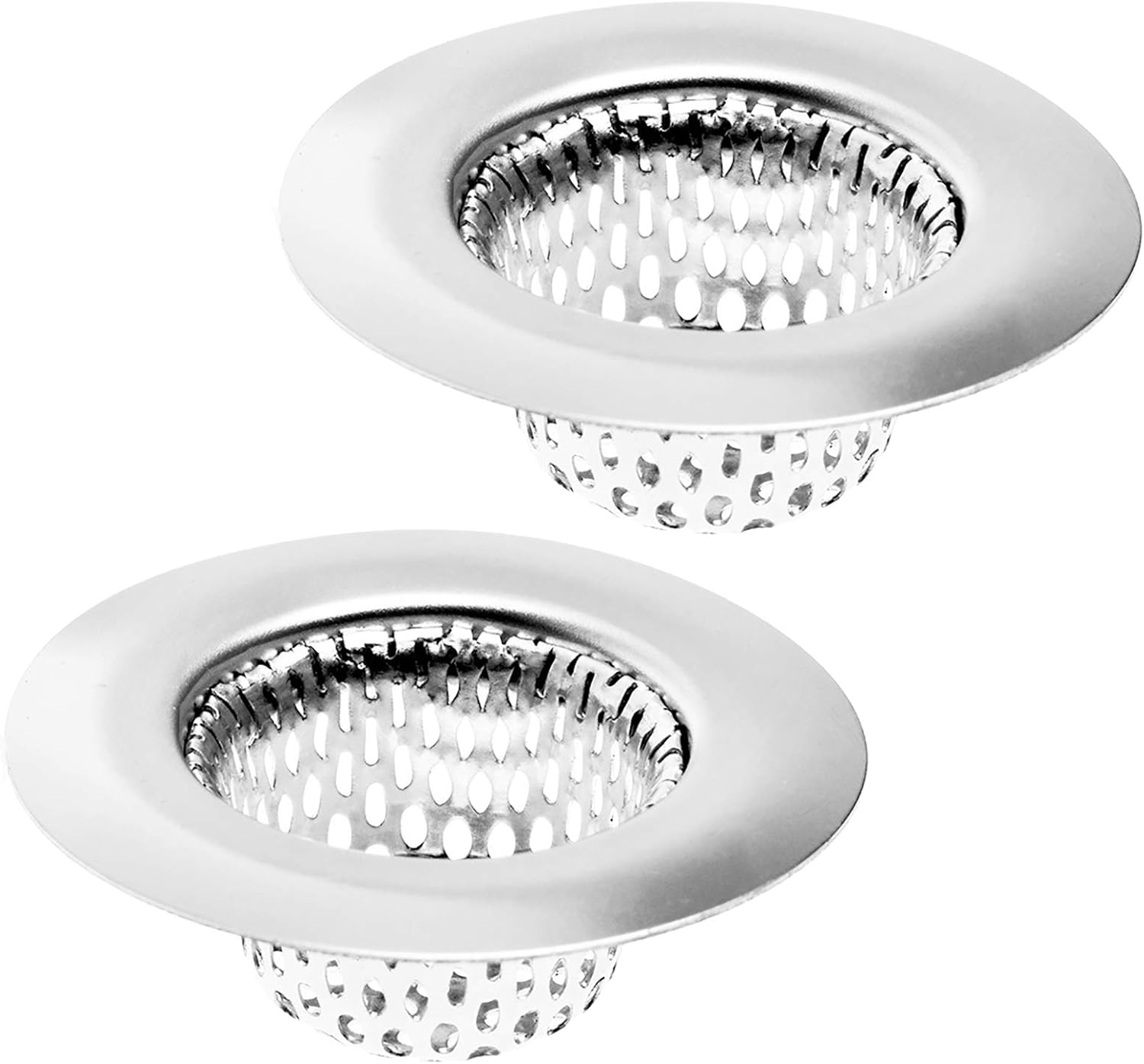 2 Pack Stainless Steel Sink Strainer Hair Catcher