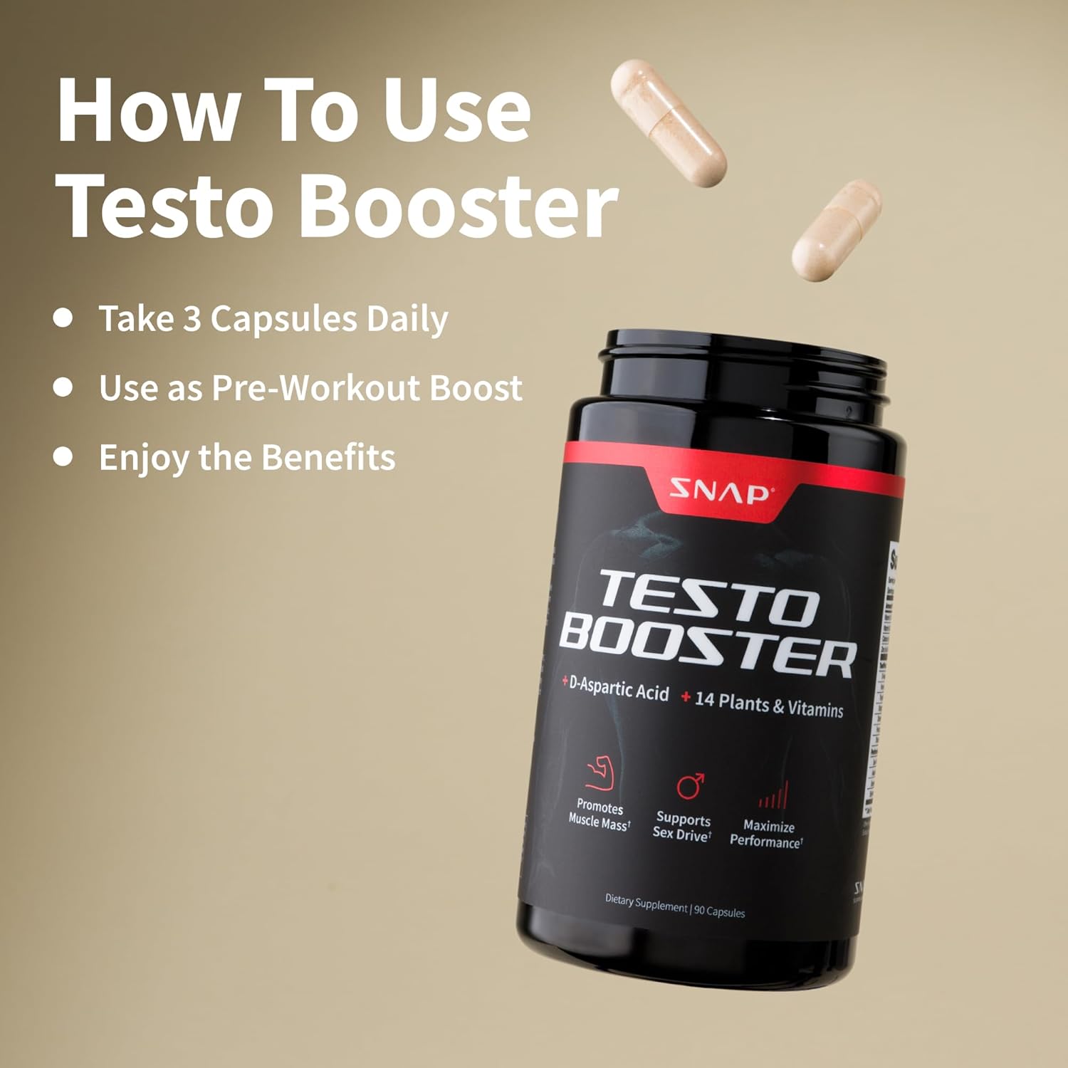Snap Testosterone Booster for Men 60 Capsules 1