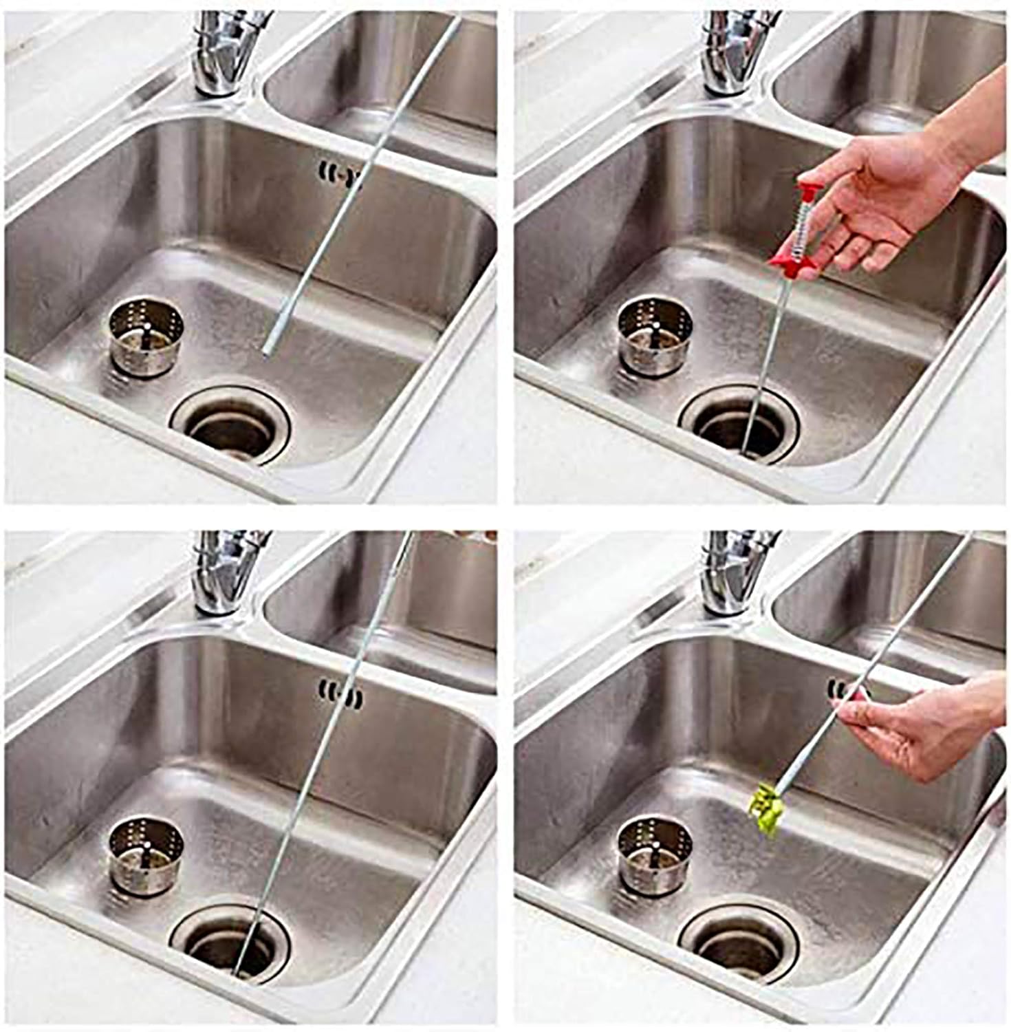 Domejo Drain Snake 79 Inch Flexible Clog Remover