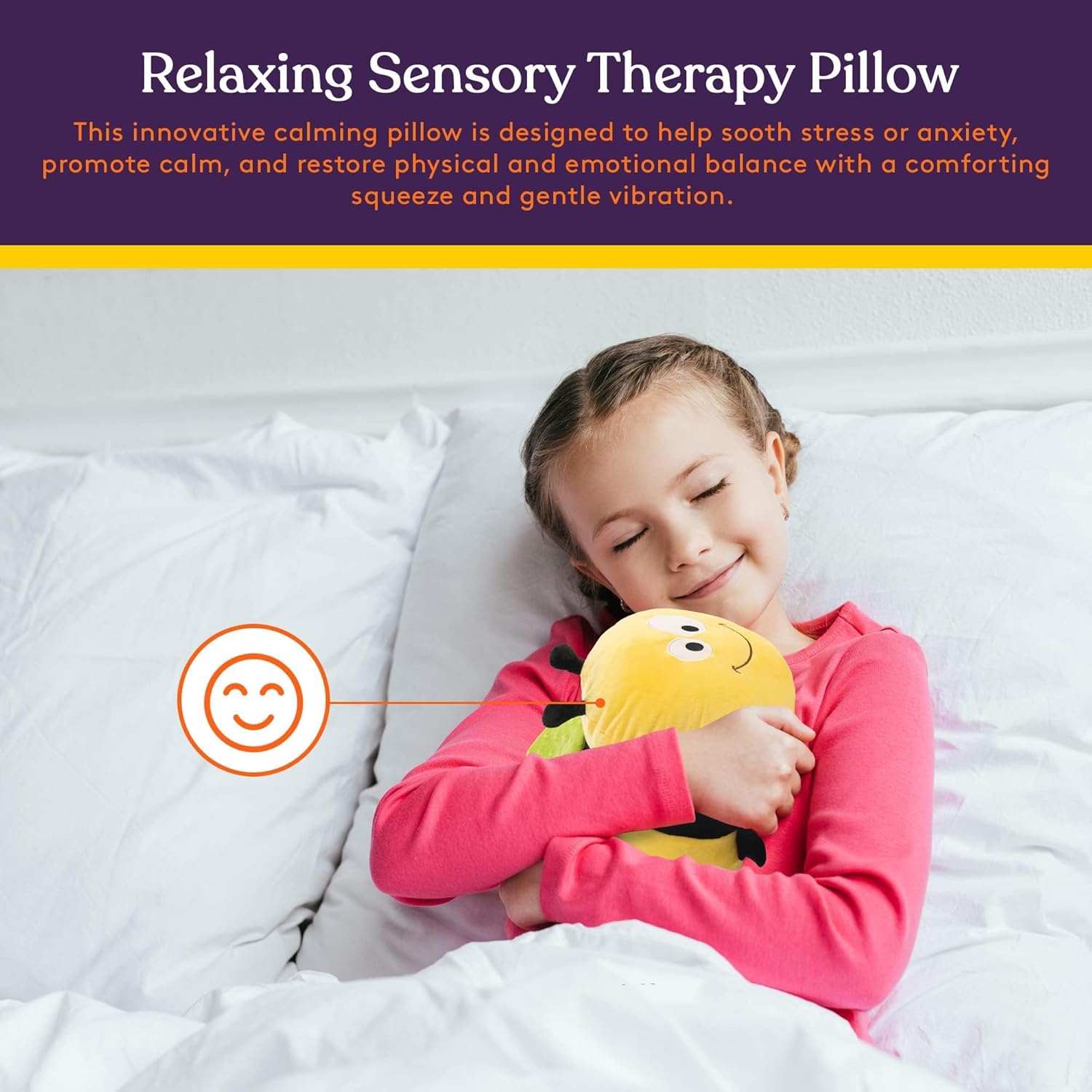 Special Supplies Bumble Bee Vibrating Pillow Plush Minky with Textured Bumps