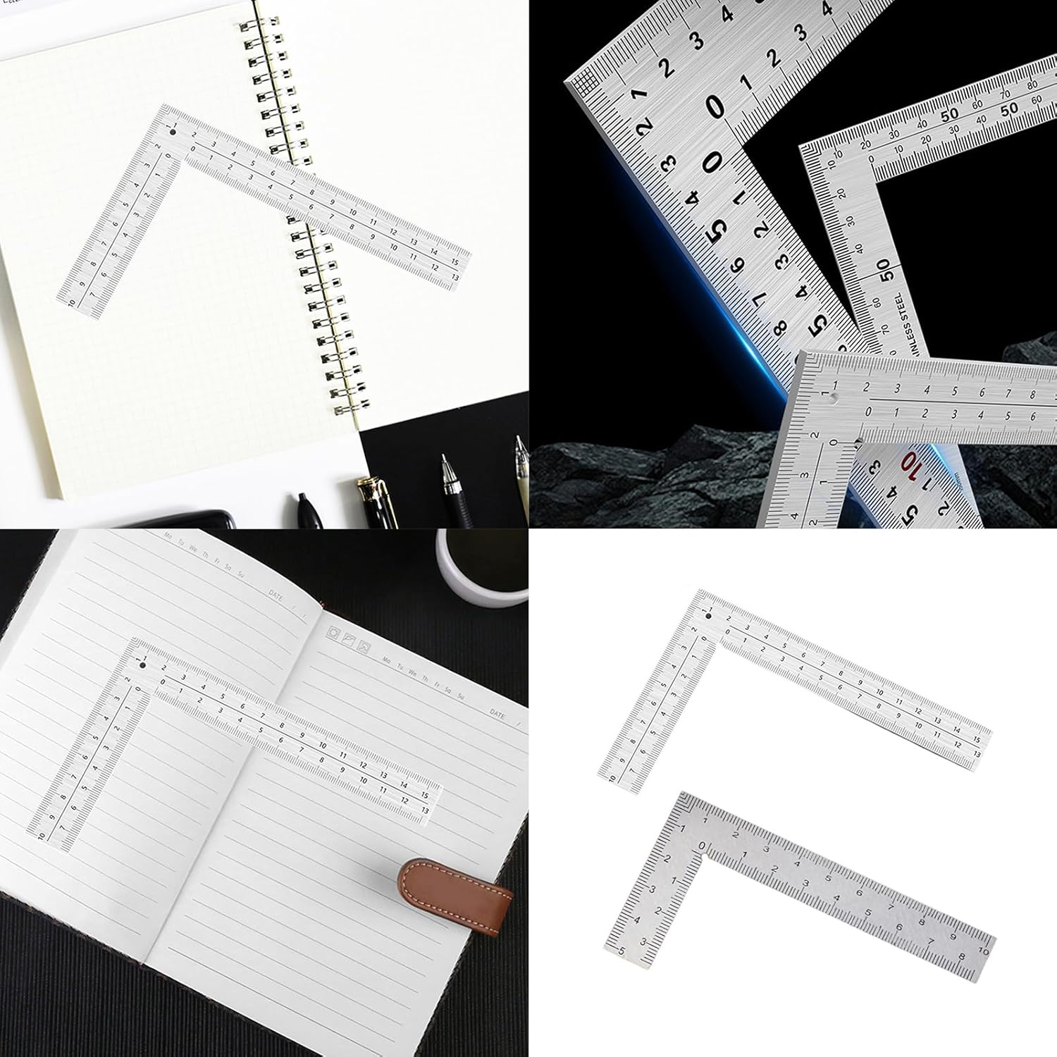 Stainless Steel Framing Square L Shape Ruler for Woodworking and Engineering