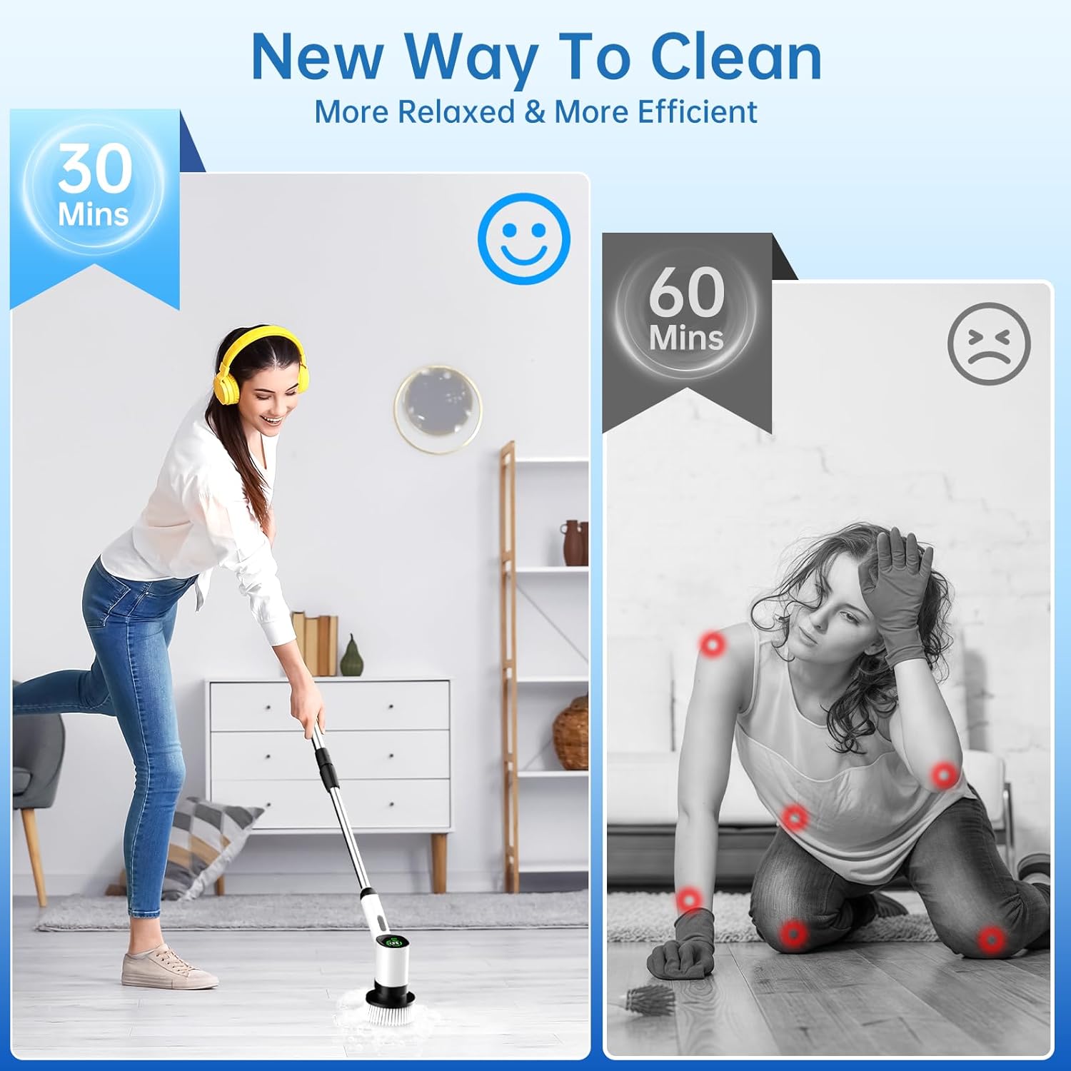 EYEFEAT Electric Spin Scrubber Cordless Waterproof