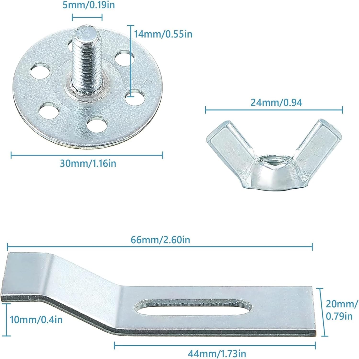 Enhon 12 Pack Sink Clips Kit - Silver 1