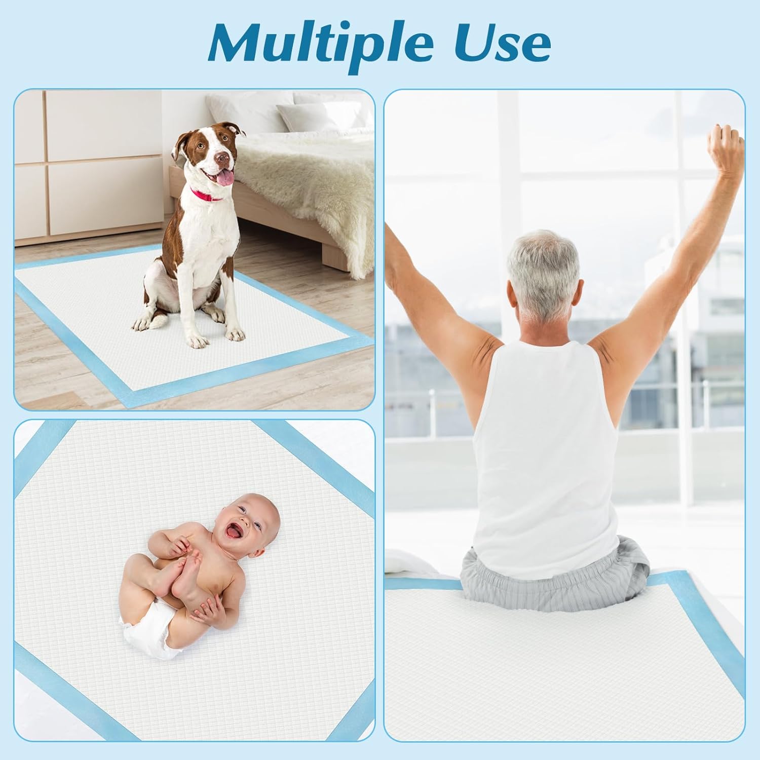 50 Count 30x36 Super Absorbent Disposable Underpads for Baby Pet Adults