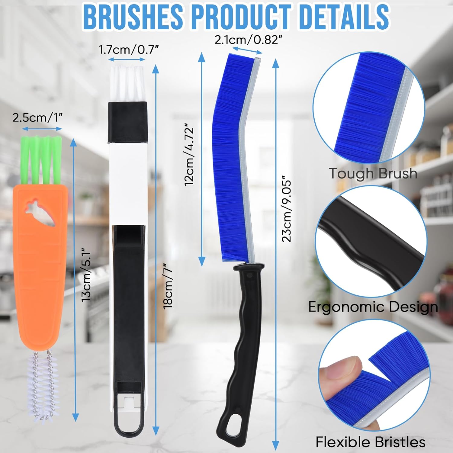 Tedmax 6 Pcs Crevice Cleaning Brush Set