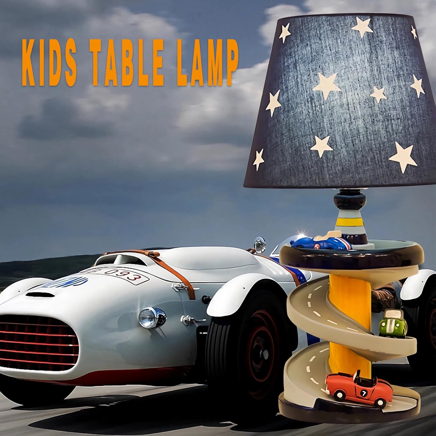 Adorable Racing Car Style Kids Desk Lamp with LED Bulb