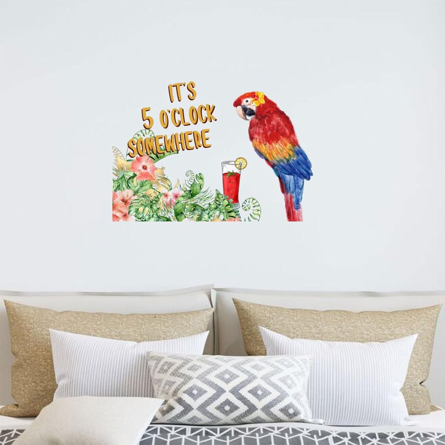 Its Five Oclock Somewhere Wall Decal - Removable Vinyl Art for Home
