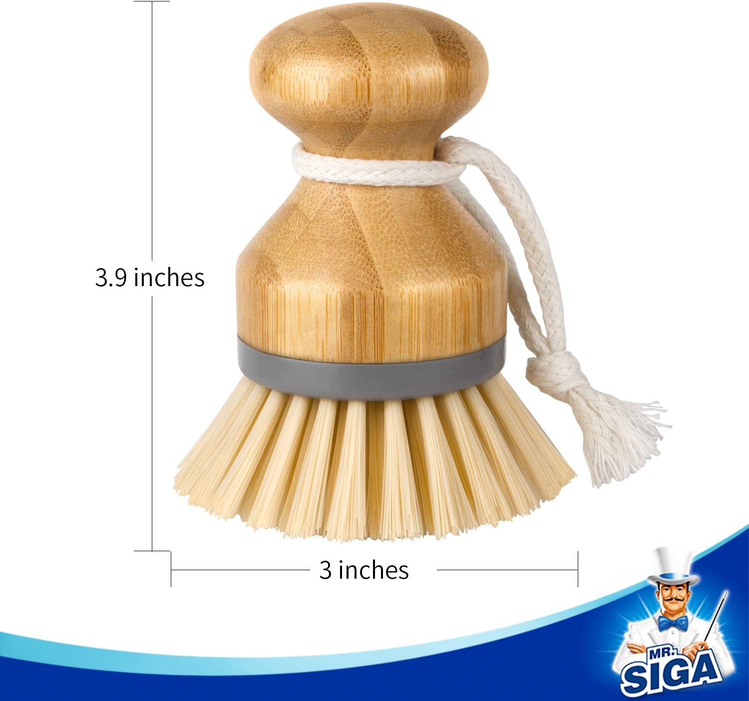 MRSIGA Bamboo Palm Brush Pack of 2 1