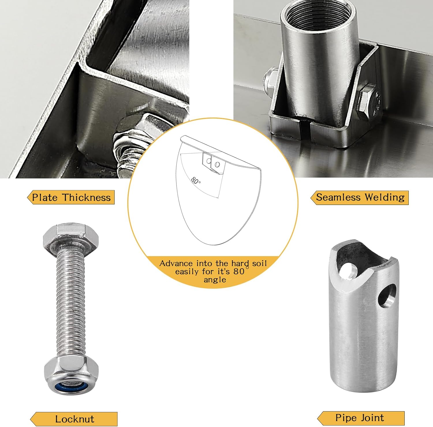 FEIMIRE 10 Culvert Cleaning Tool with 80 Angle and Duct Tape Fix