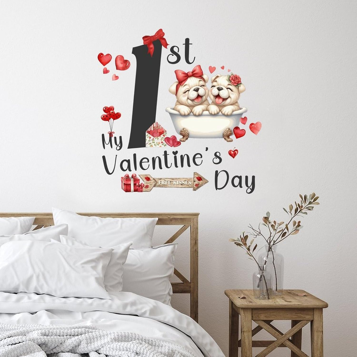 Homsuita Valentines Day Wall Decals for Dog Mom and Cat Lover