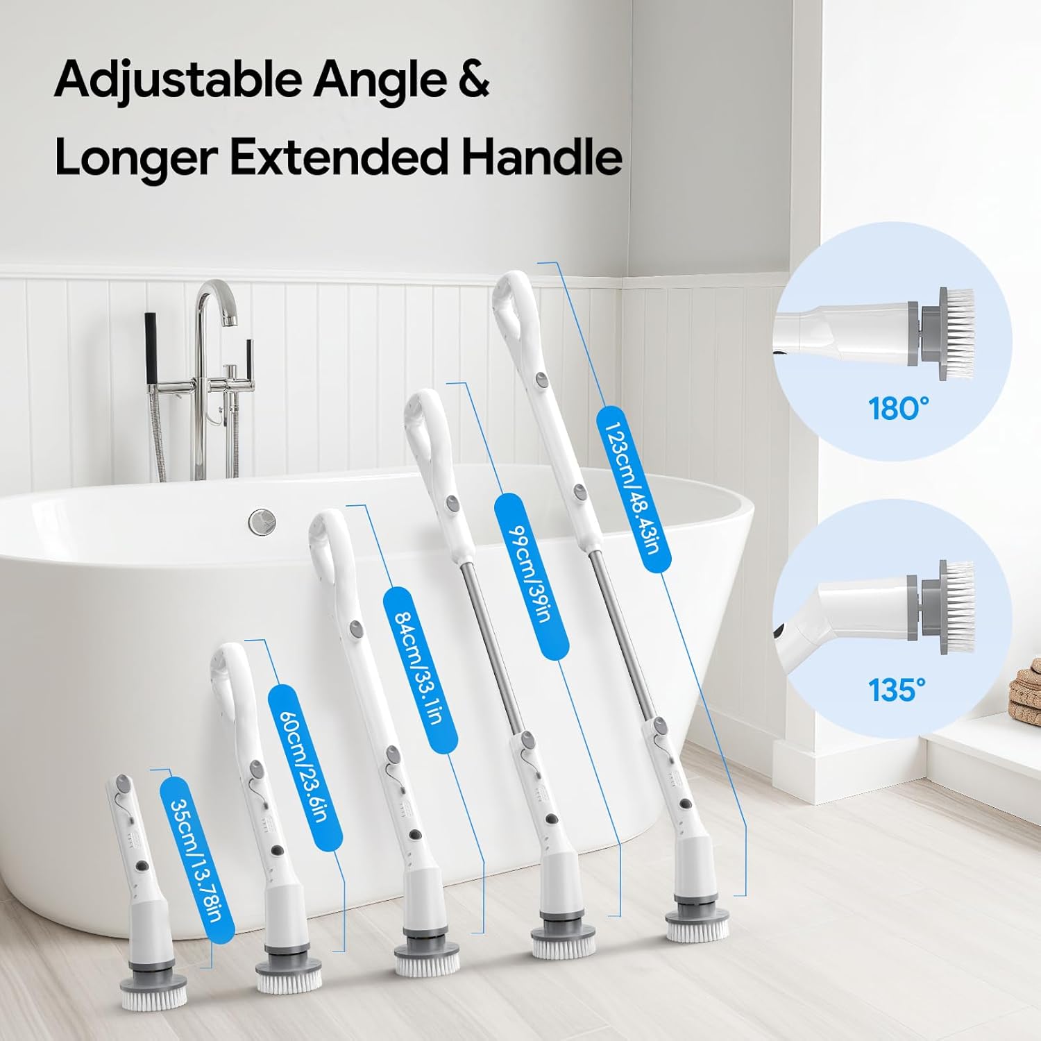 Sorpci Electric Spin Scrubber with 7 Brush Heads and 3 Speeds