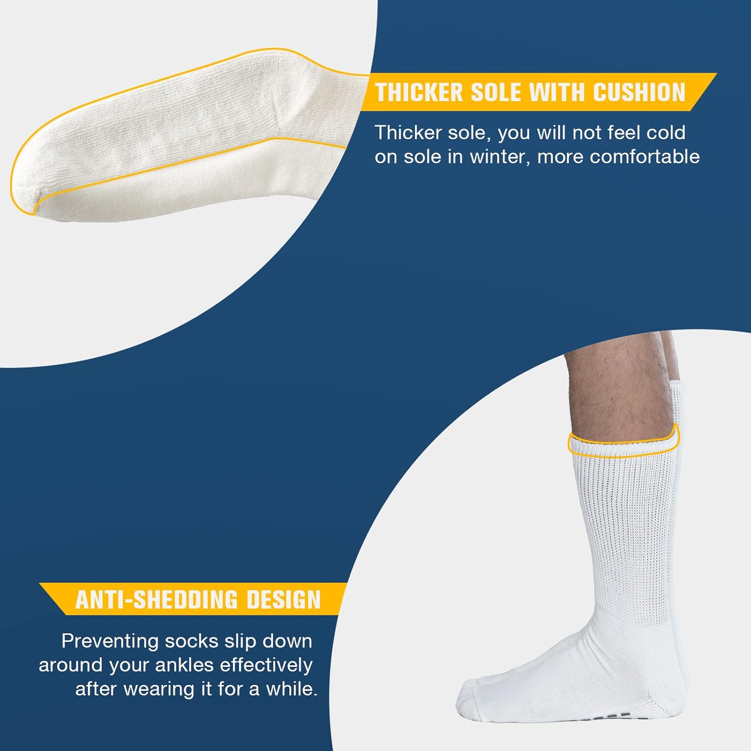 Bulinlulu Extra Wide Socks for Swollen Feet 4 Pairs