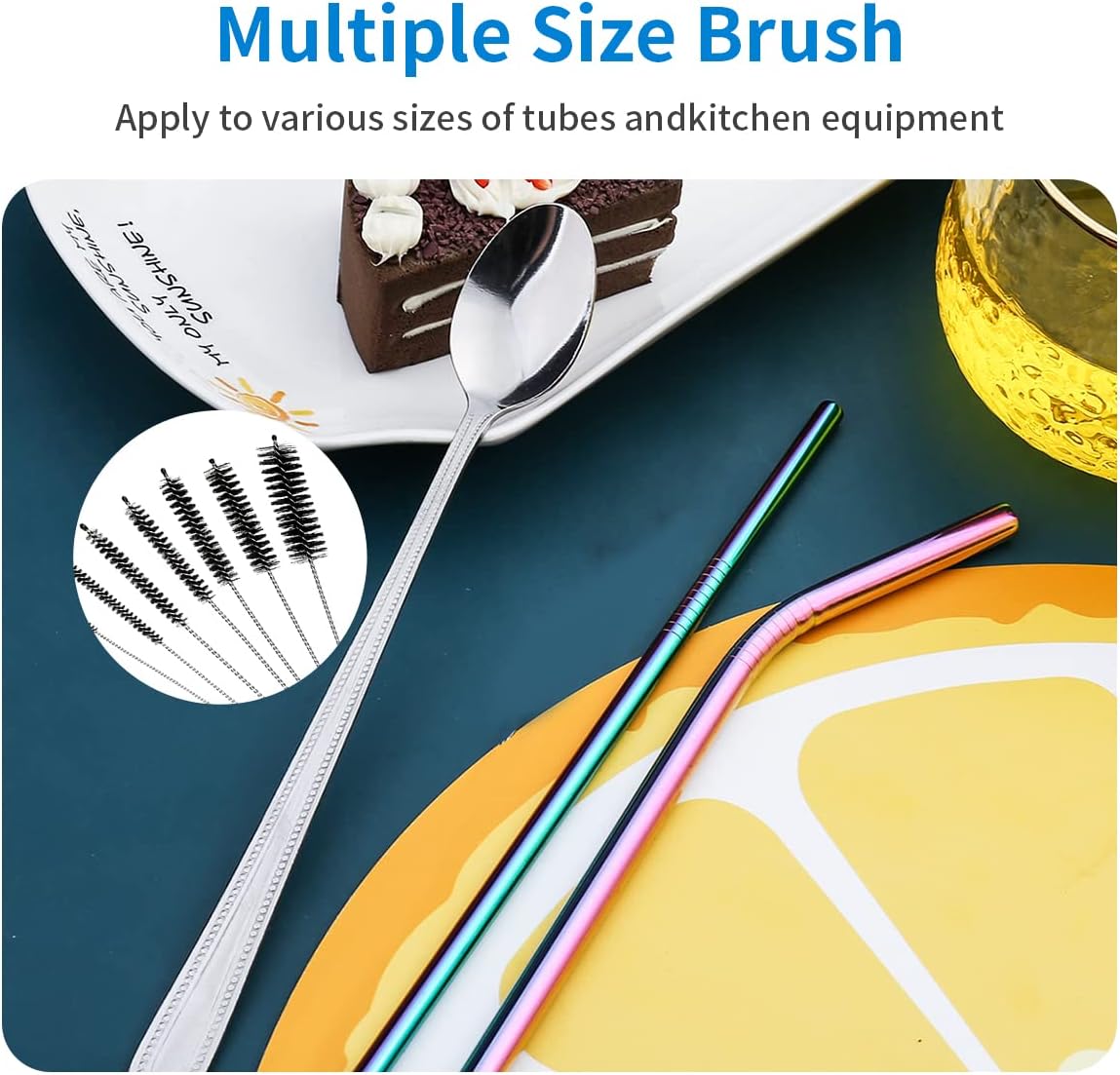 10 Pcs Flexible Drain Brush Set for Kitchen and Aquarium