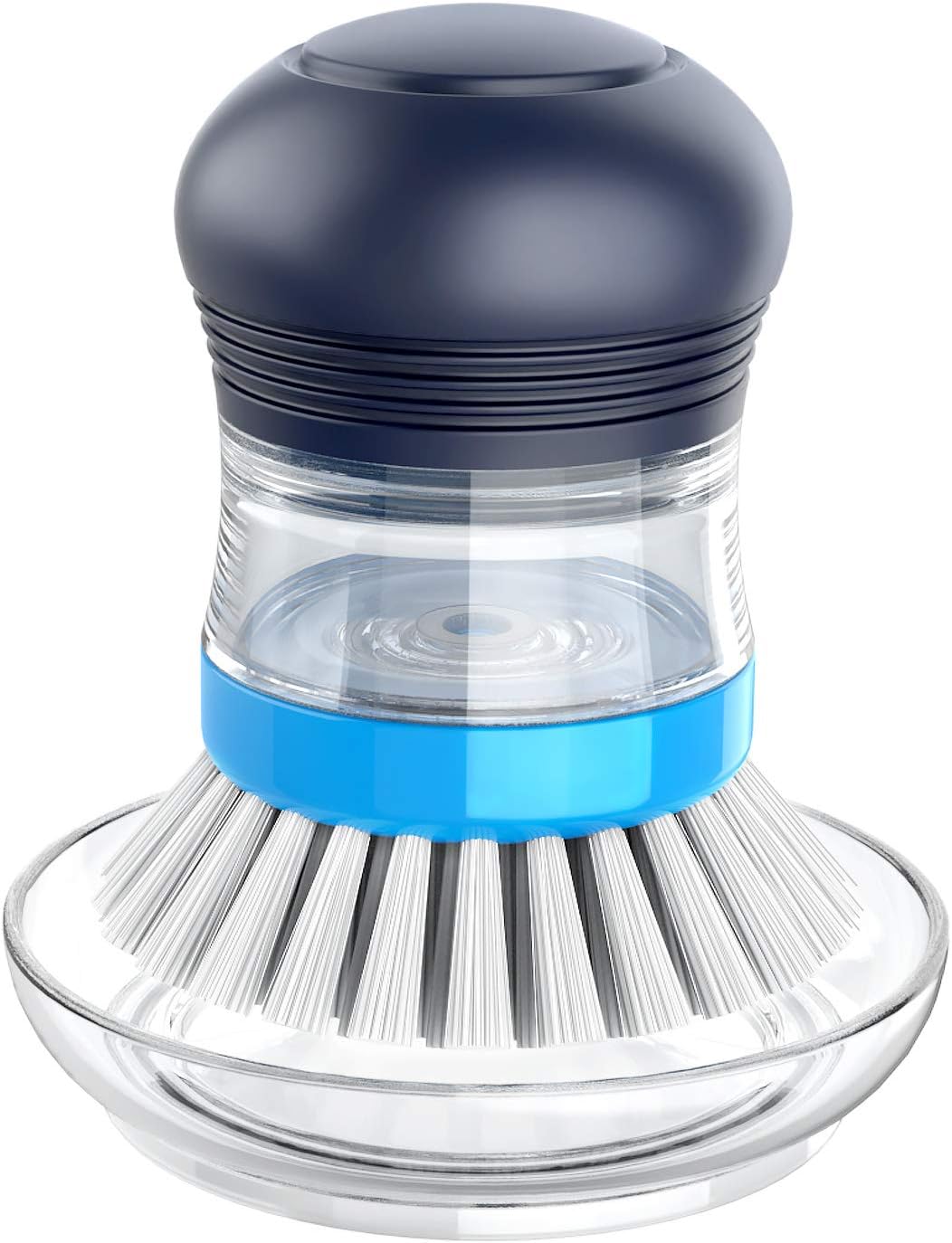 MRSIGA Palm Brush with Soap Dispenser and Holder 1 Set