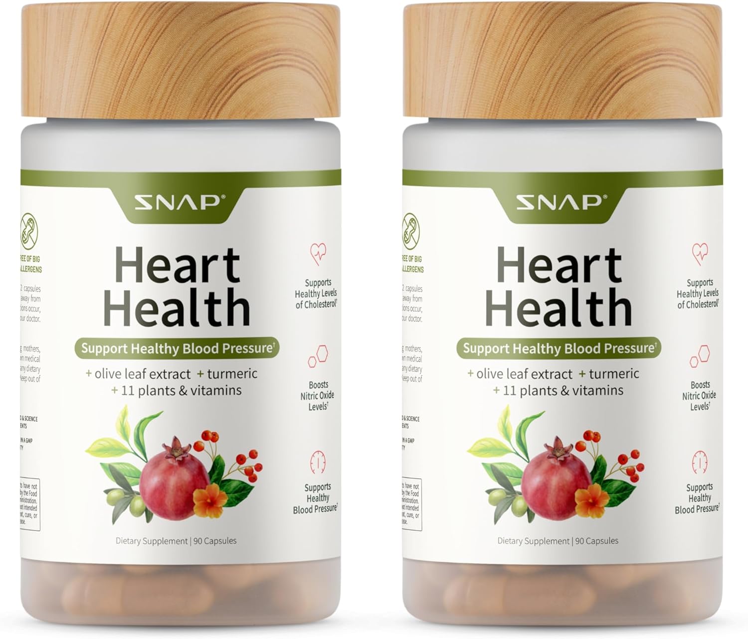 Snap Supplements Olive Leaf Heart Support 180 Capsules