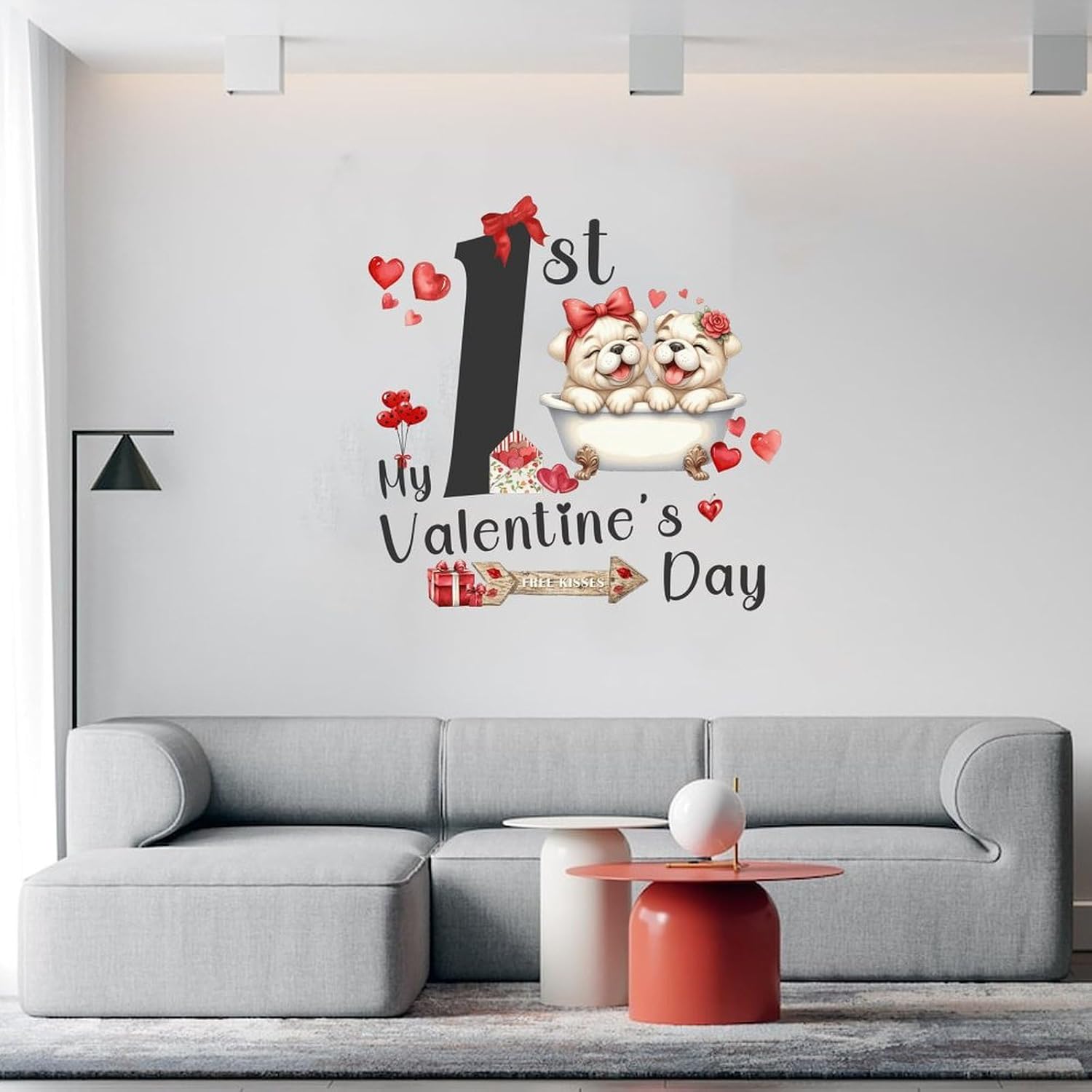 Homsuita Valentines Day Wall Decals for Dog Mom and Cat Lover