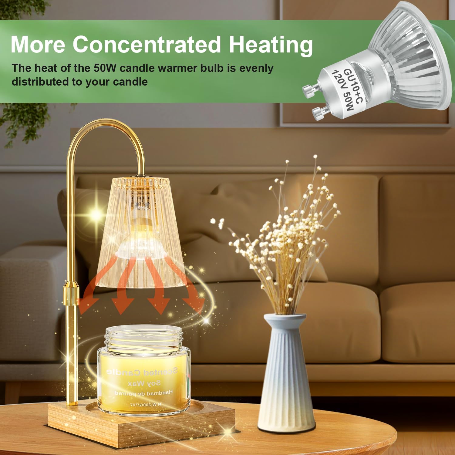 SerBion GU10 50W Halogen Bulbs Warm White 2700K Pack of 6