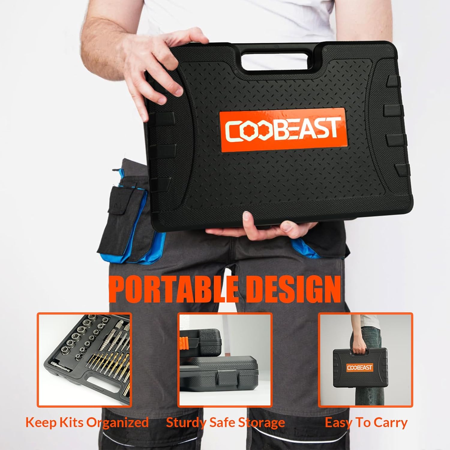 Coobeast 49Pcs Bolt Extractor Set with Left Hand Drill Bit