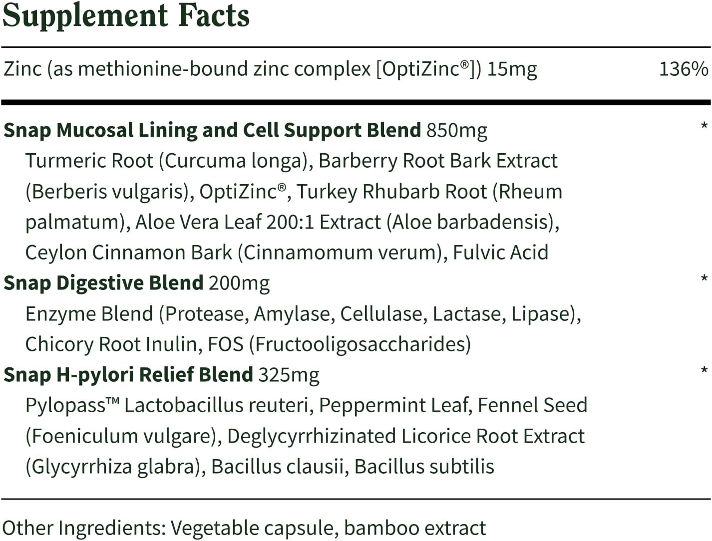 Snap Supplements Gut Health 60 Capsules for Men and Women