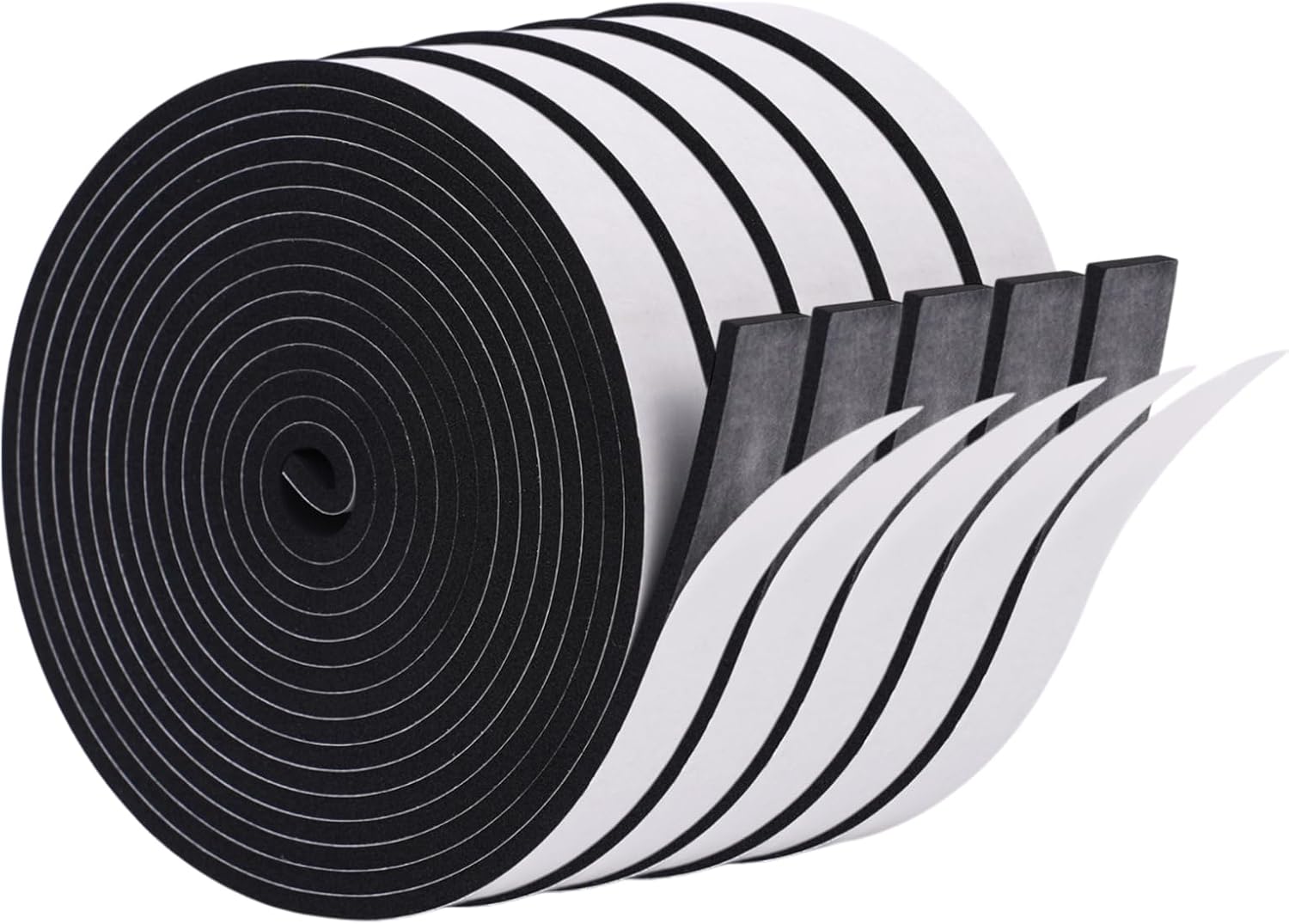 DDTCKHR Weather Stripping Door Seal 5 Rolls Black