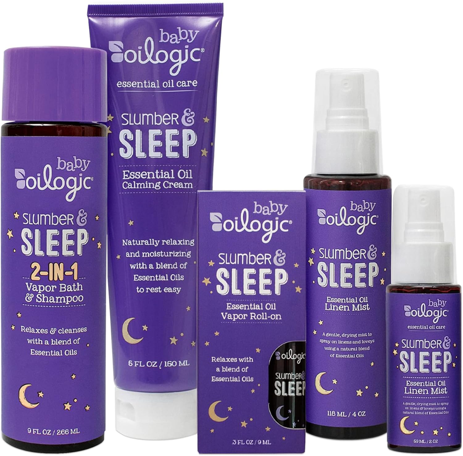 Oilogic Sleep Slumber Baby Bath Set 5-Pack