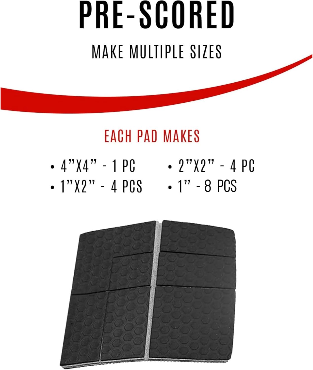 SlipToGrip Non-Slip Furniture Pads 4x4 Multi-Pack 8 Pads