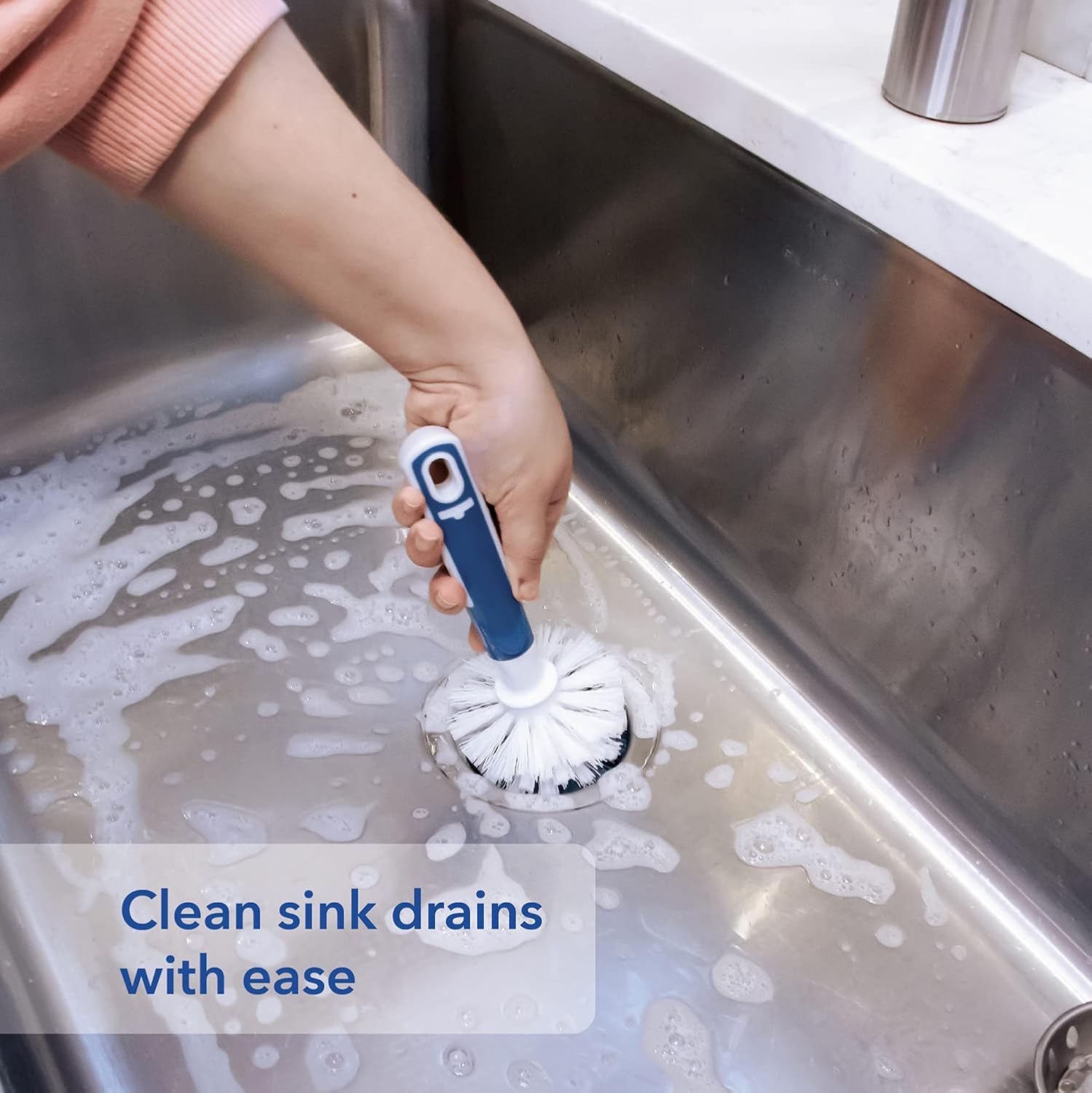 Unger Sink Dish Scrub Brush - Non-Scratch Durable Ergonomic