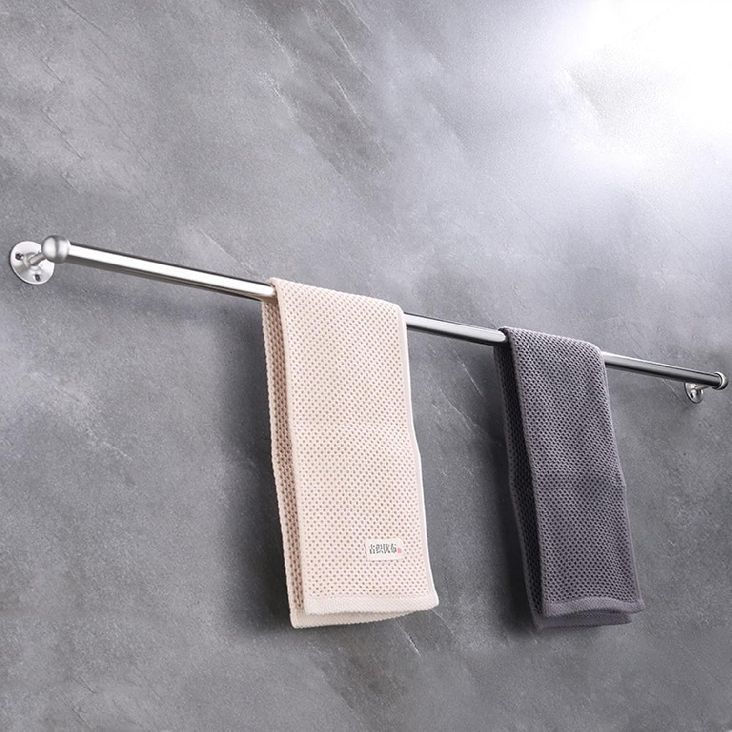 Stainless Steel Towel Bar 90cm 120cm Polished Silver
