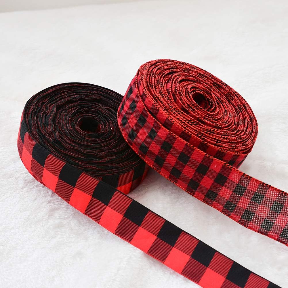Newrys Christmas Twine Gift Wrap Ribbon 200cm 38cm Plaid Burlap DIY Craft