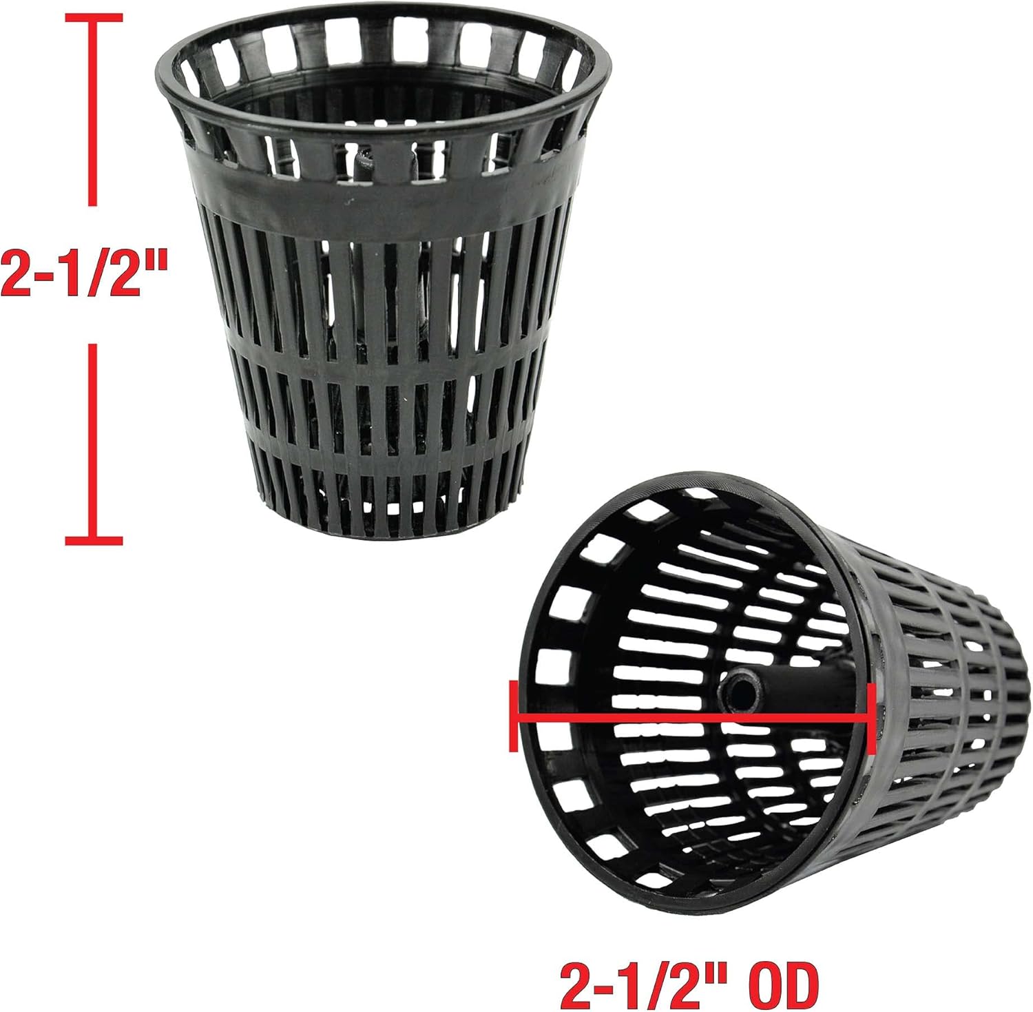 Danco Hair Catcher Baskets Black 3 Count