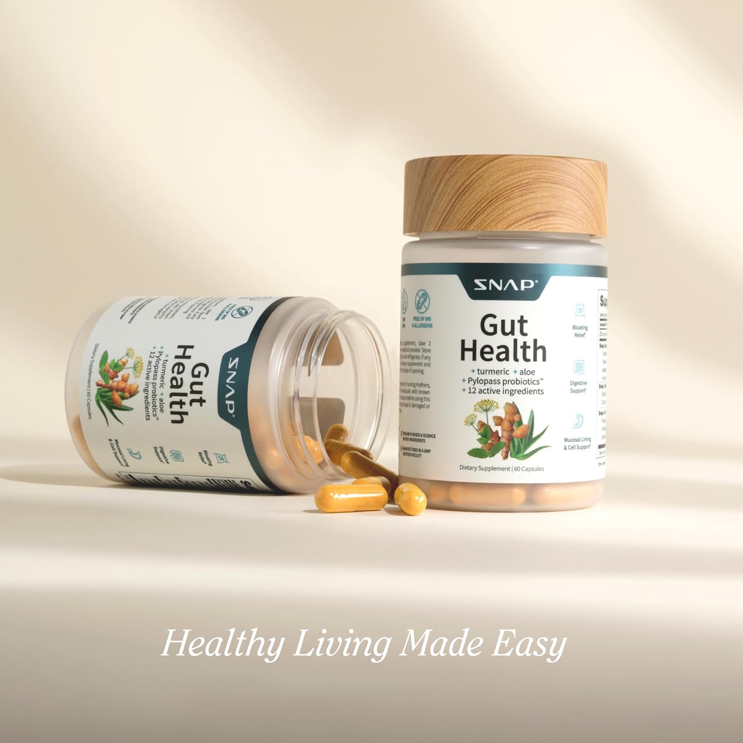 Snap Supplements Gut Health 60 Capsules for Men and Women