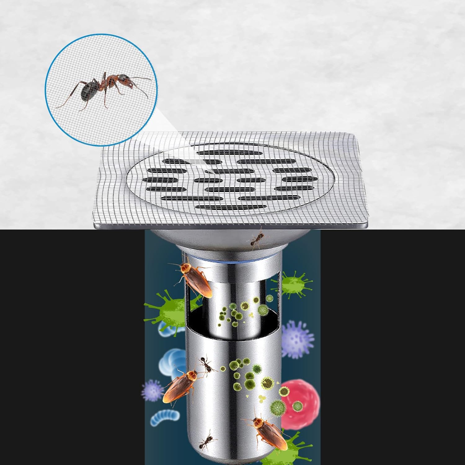 Disposable Shower Drain Hair Catcher 12-Pack