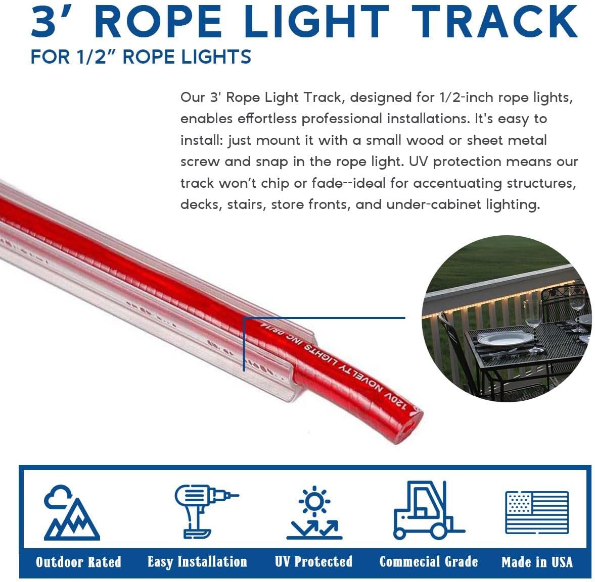Novelty Lights 40 Pack Rope Light Track