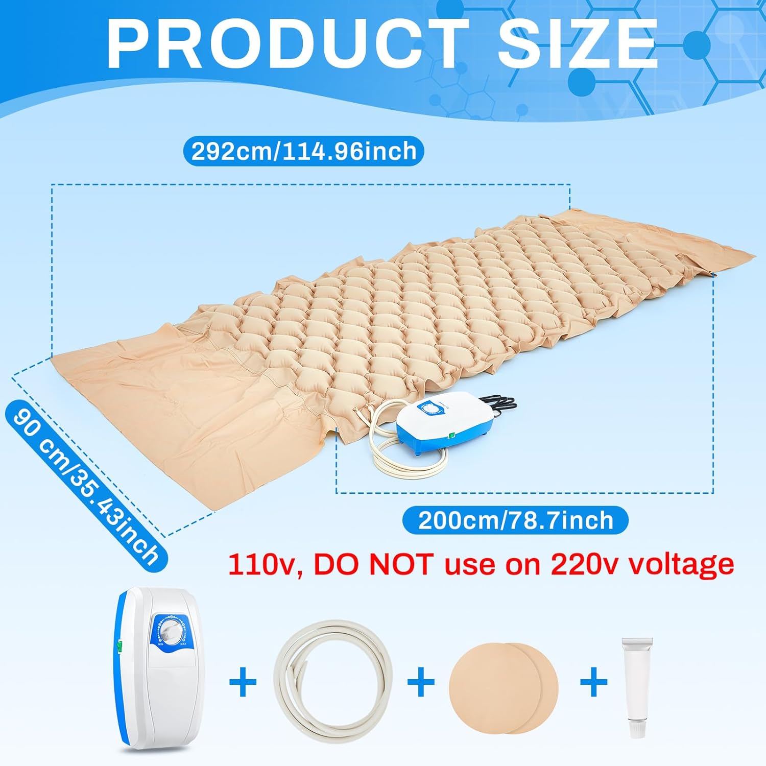 Kigley Alternating Pressure Mattress for Bed Sores Prevention