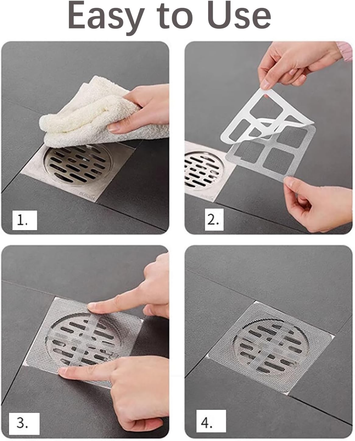KDUPUP Disposable Hair Catcher Drain Cover Stickers