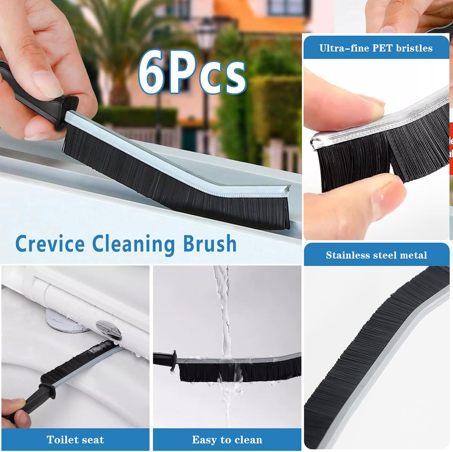 AUDELN 6Pcs Multifunctional Gap Cleaning Brush Tool