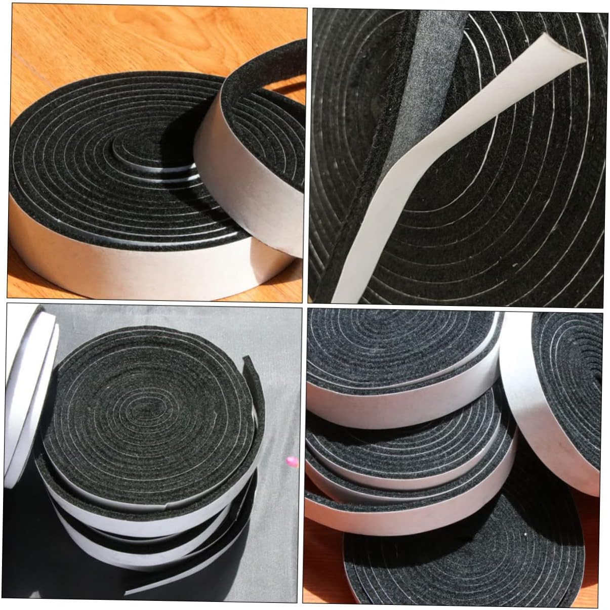 Veemoon 2pcs Self-Adhesive Felt Strips Door Masking