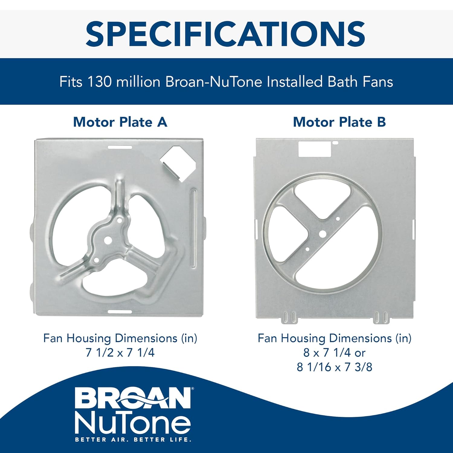 Broan-NuTone 70 CFM Exhaust Fan Motor Kit Replacement