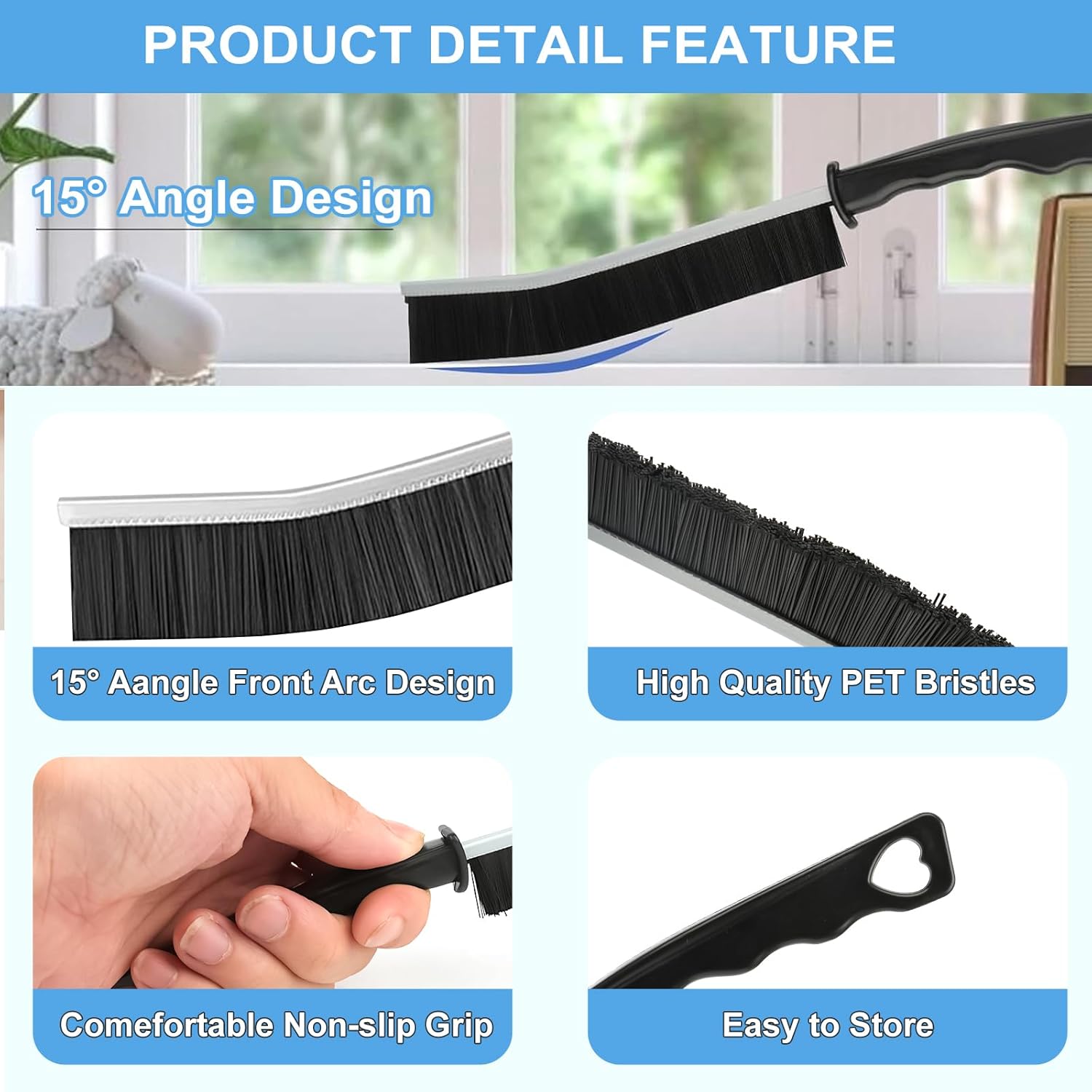 Dfacio 11Pcs Crevice Cleaning Brush Set for Kitchen Bathroom