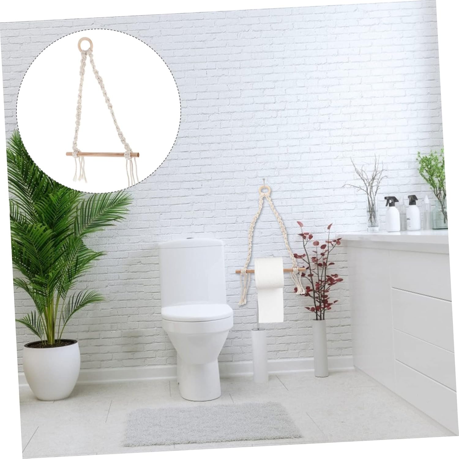 Angoily 1pc Wall Mounted Tissue Holder Nordic Style
